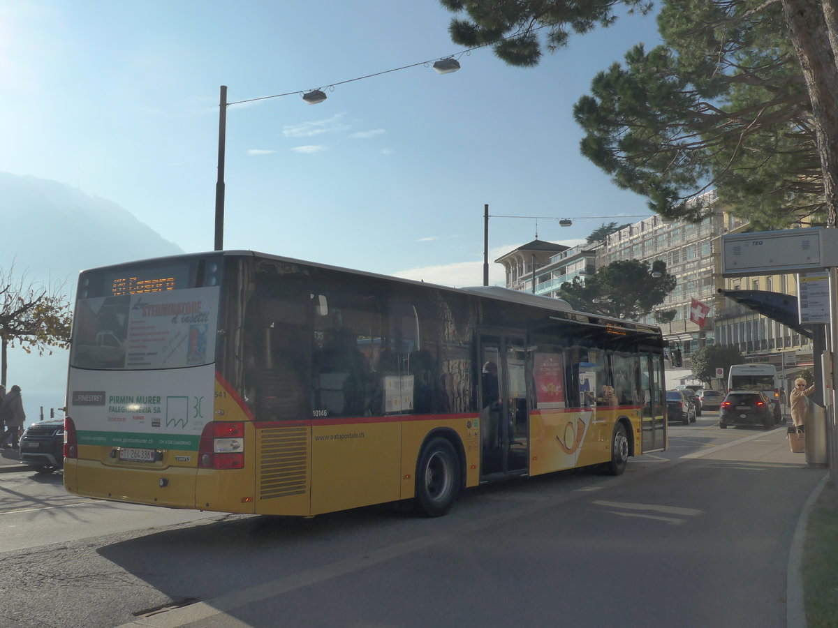 (199'727) - AutoPostale Ticino - Nr. 541/TI 264'336 - MAN am 7. Dezember 2018 in Lugano, Piazza Rezzonico