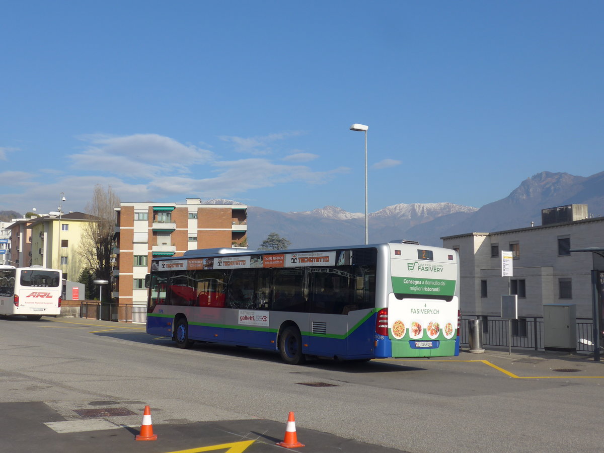 (199'731) - TPL Lugano - Nr. 306/TI 224'924 - Mercedes am 7. Dezember 2018 beim Bahnhof Lugano