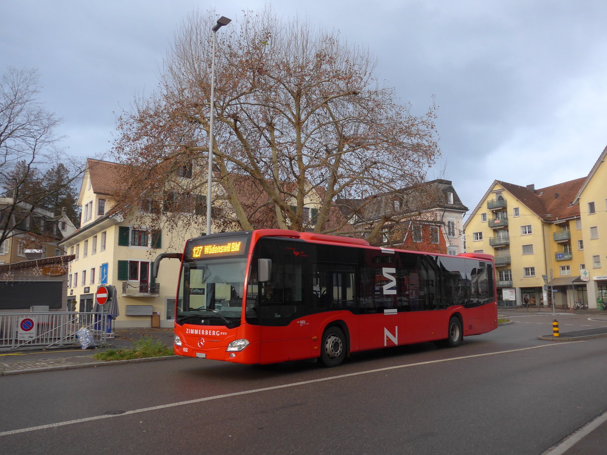 (199'783) - AHW Horgen - Nr. 652/ZH 878'274 - Mercedes am 8. Dezember 2018 beim Bahnhof Wdenswil