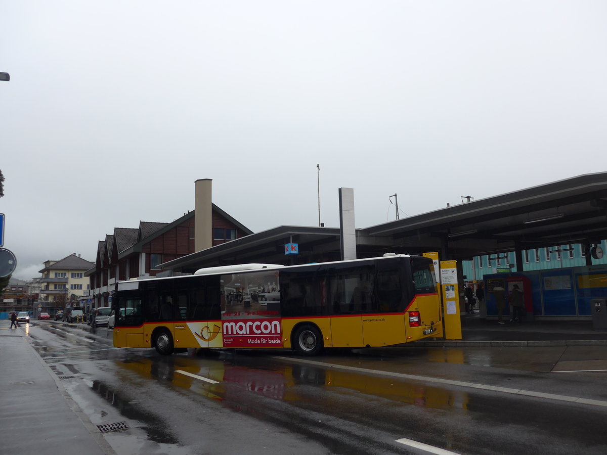 (200'128) - PostAuto Zentralschweiz - Nr. 6/OW 10'003 - MAN (ex Dillier, Sarnen Nr. 6) am 24. Dezember 2018 beim Bahnhof Sarnen