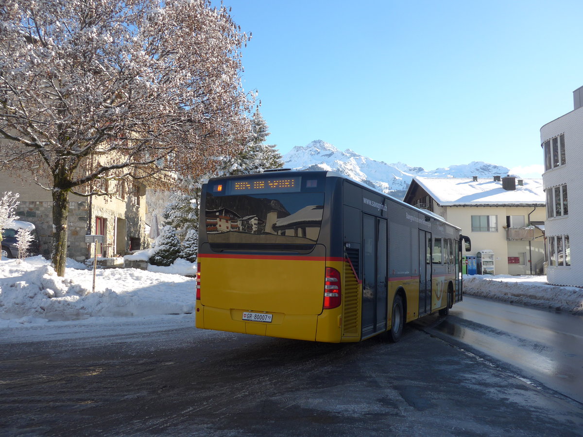 (200'298) - Reptrans, Salouf - GR 80'007 - Mercedes (ex PostAuto Nordschweiz) am 26. Dezember 2018 in Savognin, Post