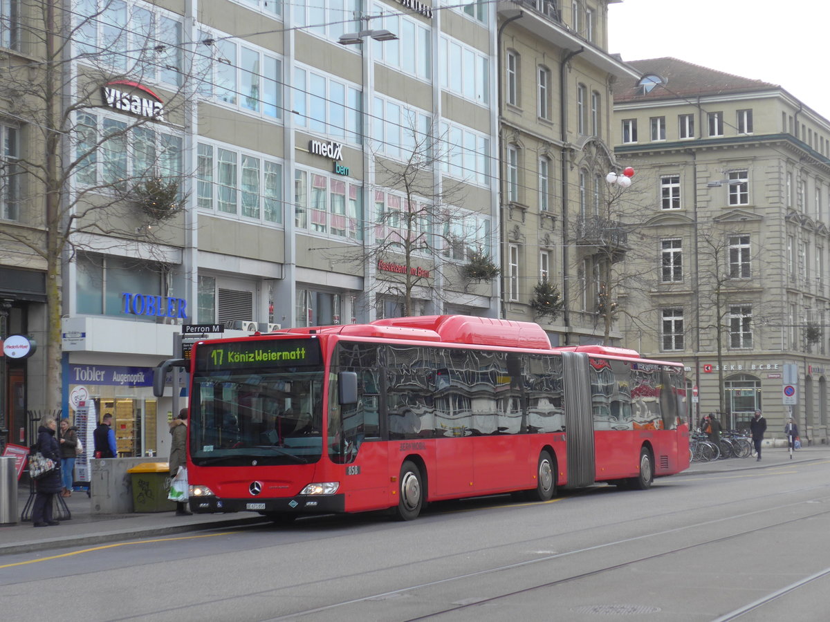 (200'443) - Bernmobil, Bern - Nr. 858/BE 671'858 - Mercedes am 31. Dezember 2018 beim Bahnhof Bern