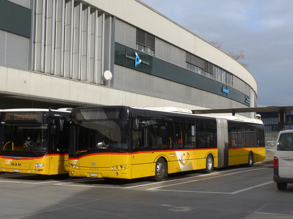 (200'459) - PostAuto Bern - Nr. 683/BE 813'683 - Solaris am 31. Dezember 2018 in Bern, Postautostation