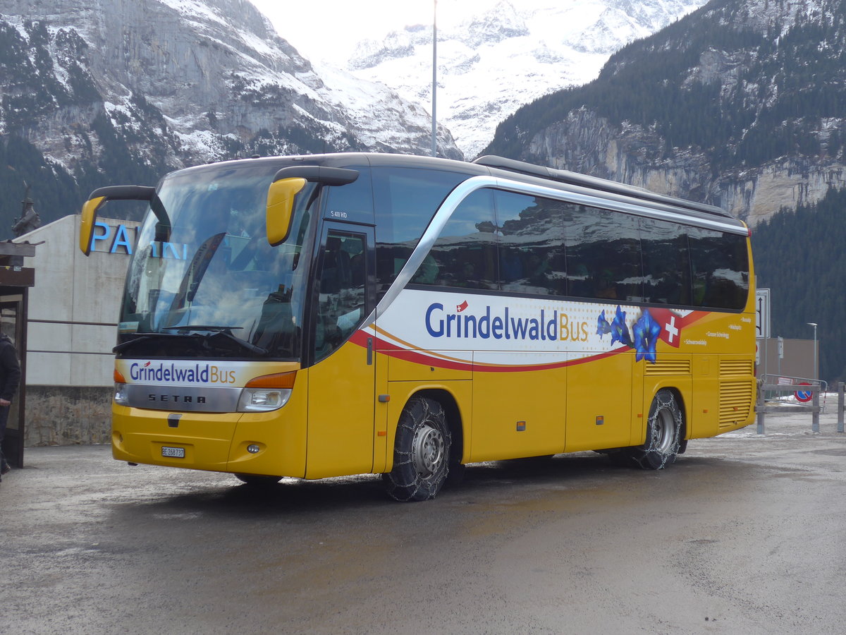 (200'469) - AVG Grindelwald - Nr. 26/BE 268'737 - Setra am 1. Januar 2019 beim Bahnhof Grindelwald
