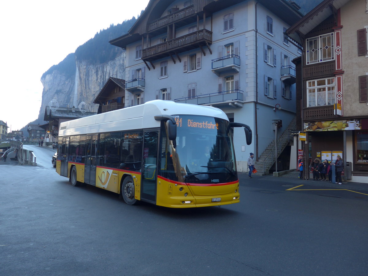 (200'519) - PostAuto Bern - BE 475'161 - Hess am 1. Januar 2019 beim Bahnhof Lauterbrunnen