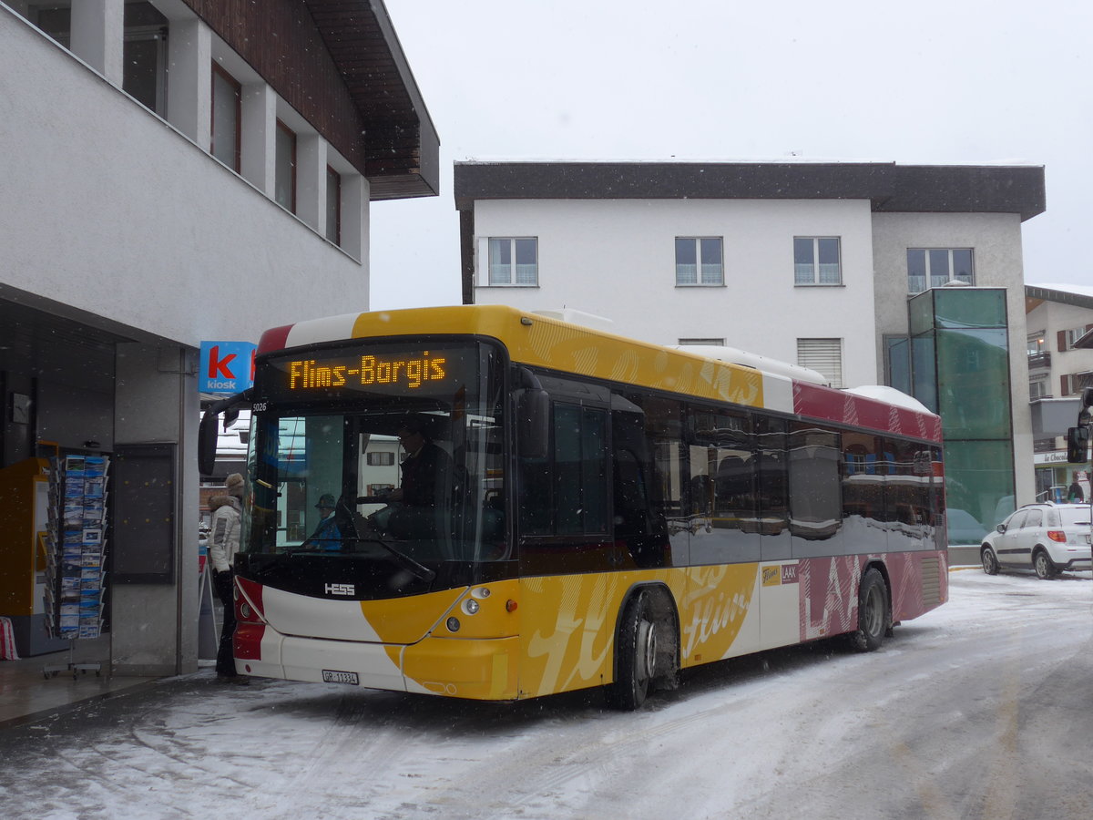 (200'554) - Stuppan, Flims - GR 11'334 - Scania/Hess am 2. Januar 2019 in Flims, Post