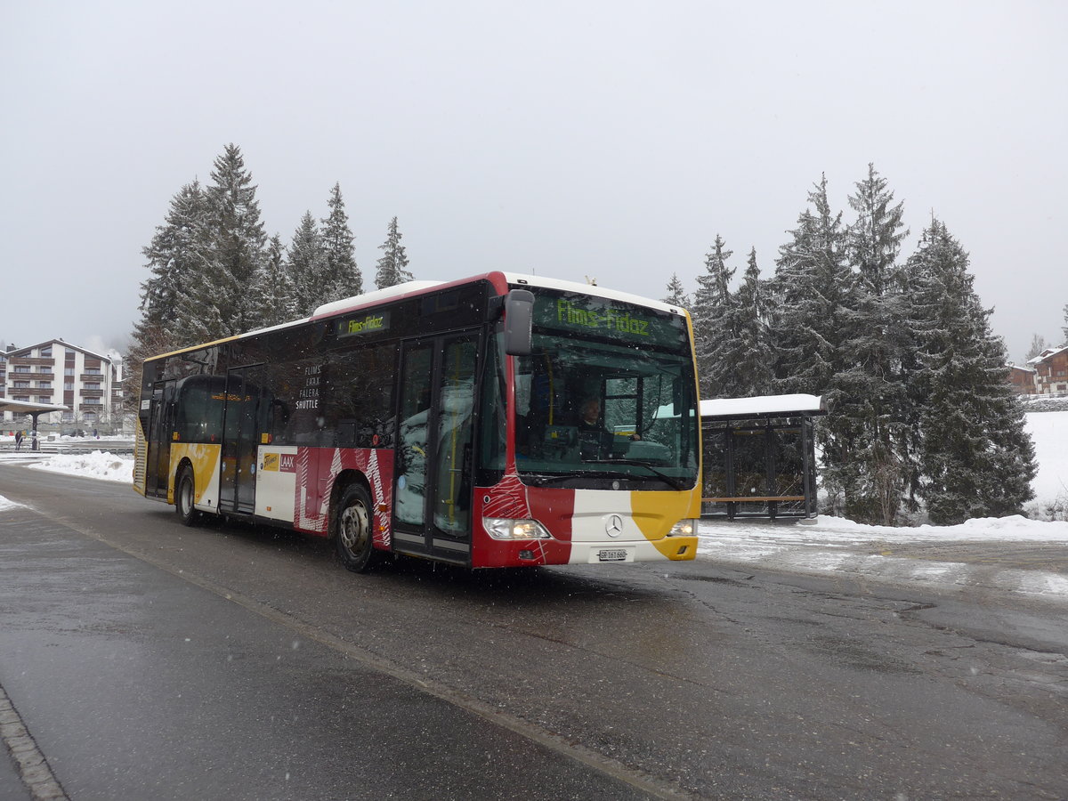 (200'572) - Stuppan, Flims - GR 161'660 - Mercedes am 2. Januar 2019 in Laax, Bergbahnen
