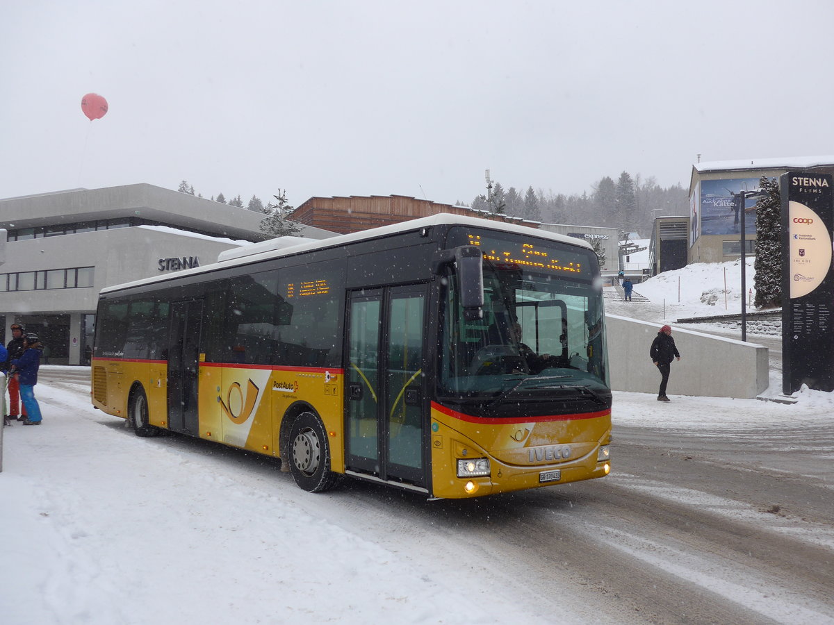 (200'584) - PostAuto Graubnden - GR 170'433 - Iveco am 2. Januar 2019 in Flims, Bergbahnen