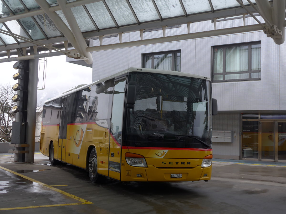 (200'614) - PostAuto Graubnden - GR 170'159 - Setra am 2. Januar 2019 in Chur, Postautostation