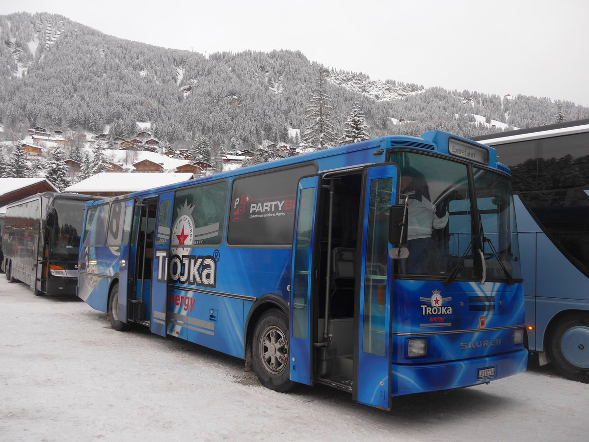 (200'728) - Party-Bus, Ruswil - LU 117'114 - Saurer/R&J (ex Hsler, Rickenbach) am 12. Januar 2019 in Adelboden, ASB
