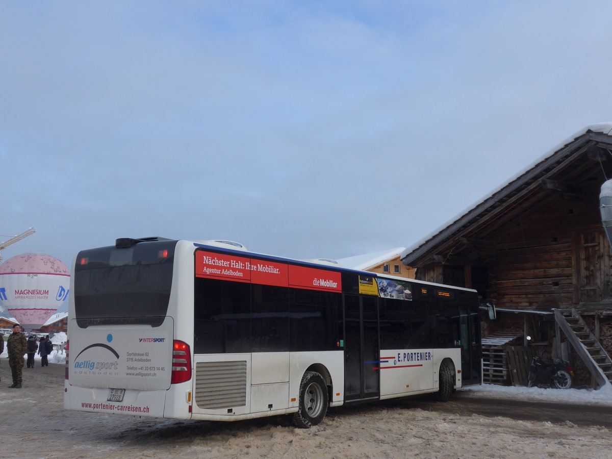 (200'850) - Portenier, Adelboden - Nr. 1/BE 27'928 - Mercedes (ex FRA-Bus, D-Frankfurt) am 12. Januar 2019 in Adelboden, Weltcup