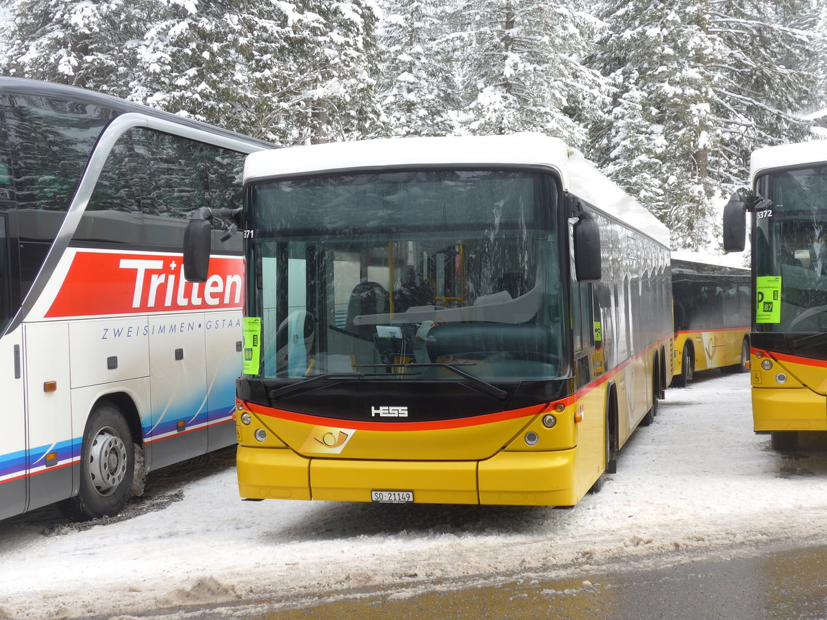 (200'927) - Steiner, Messen - SO 21'149 - Scania/Hess am 12. Januar 2019 in Adelboden, Unter dem Birg