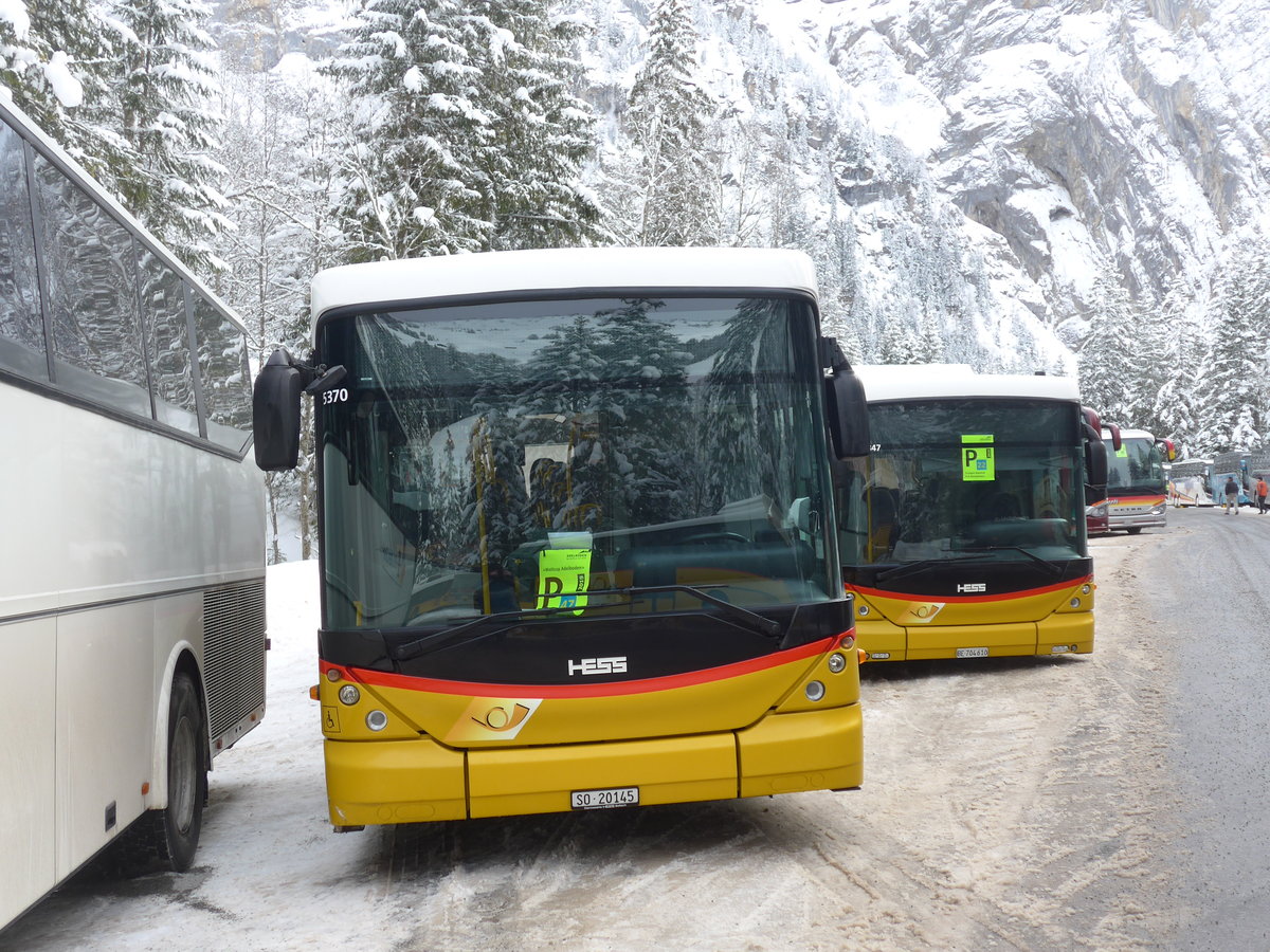 (200'940) - Steiner, Messen - SO 20'145 - Scania/Hess am 12. Januar 2019 in Adelboden, Unter dem Birg