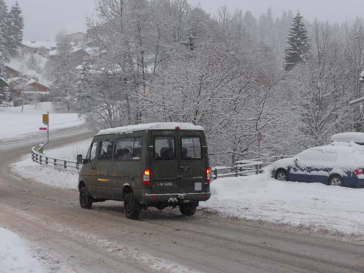 (201'044) - Schweizer Armee - M+34'200 - Mercedes am 13. Januar 2019 in Adelboden, Oey