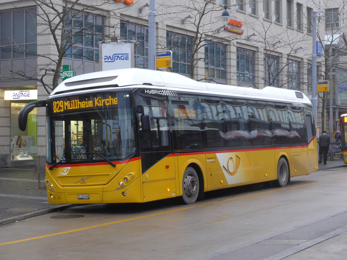 (201'197) - PostAuto Ostschweiz - TG 158'088 - Volvo am 17. Januar 2019 beim Bahnhof Frauenfeld