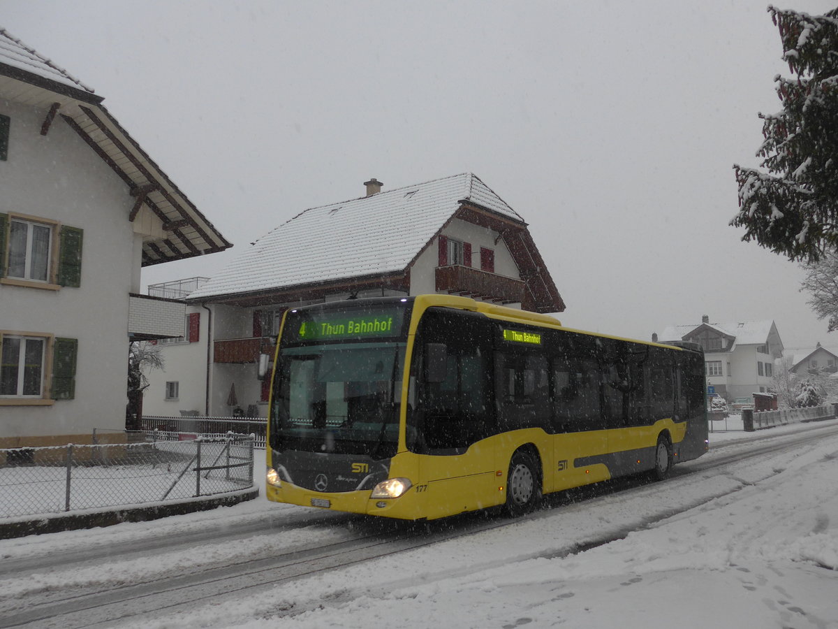 (201'433) - STI Thun - Nr. 177/BE 752'177 - Mercedes am 3. Februar 2019 in Thun-Lerchenfeld, Langestrasse