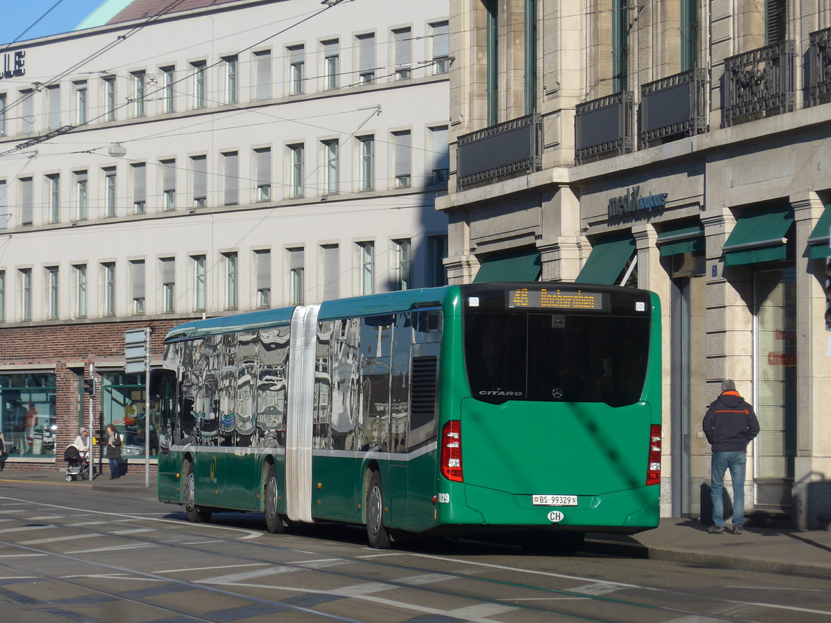 (201'570) - BVB Basel - Nr. 7029/BS 99'329 - Mercedes am 16. Februar 2019 beim Bahnhof Basel
