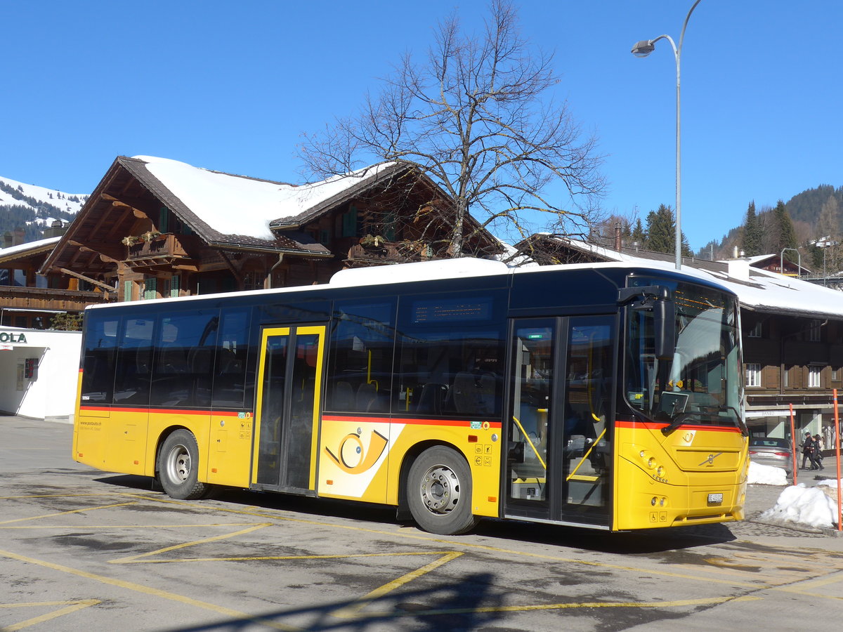 (201'686) - Kbli, Gstaad - BE 403'014 - Volvo am 17. Februar 2019 beim Bahnhof Gstaad