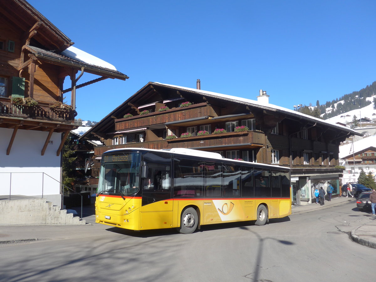 (201'696) - Kbli, Gstaad - BE 235'726 - Volvo am 17. Februar 2019 beim Bahnhof Gstaad 