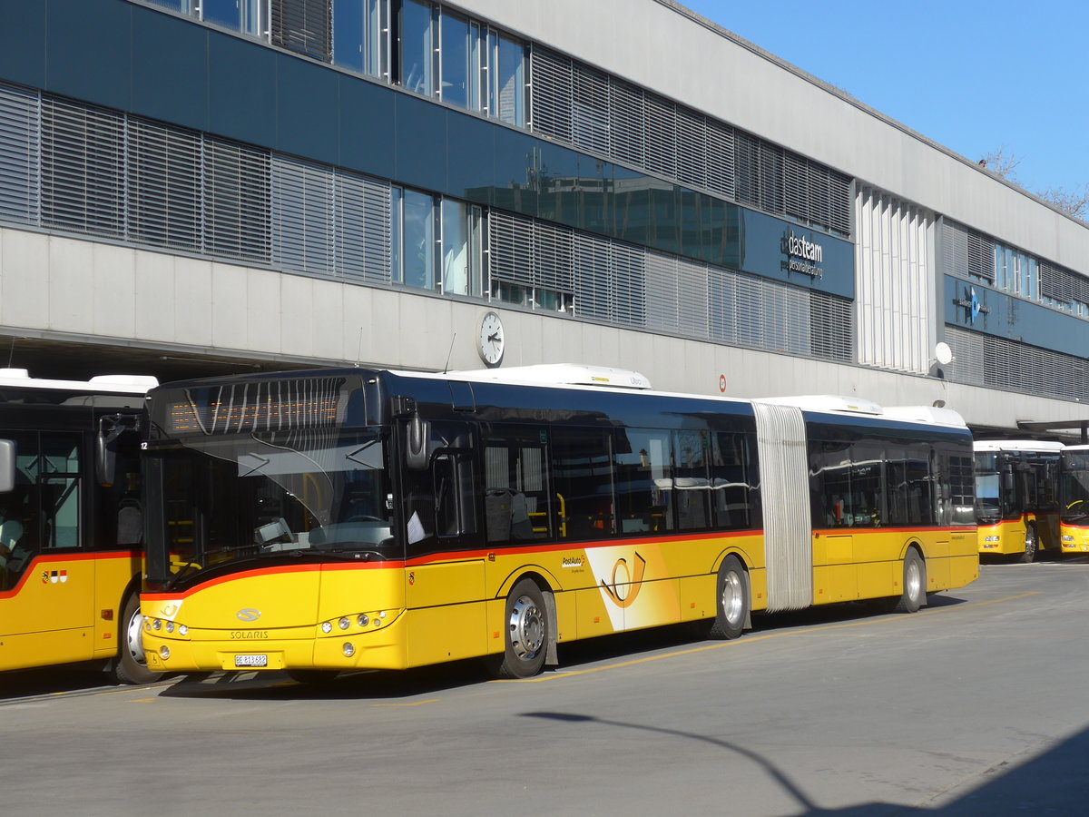 (201'729) - PostAuto Bern - Nr. 682/BE 813'682 - Solaris am 18. Februar 2019 in Bern, Postautostation