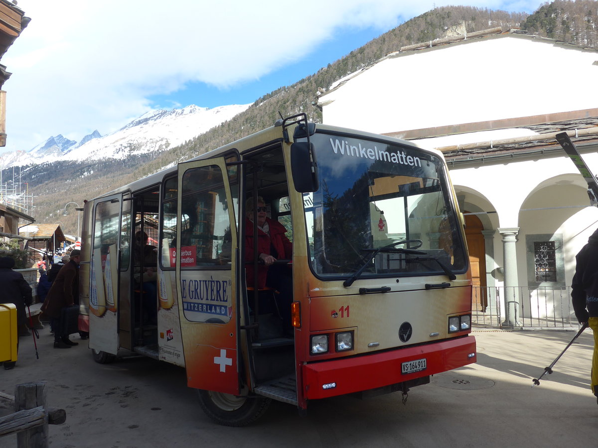 (201'883) - OBZ Zermatt - Nr. 11/VS 164'911 - Vetter am 3. Mrz 2019 in Zermatt, Kapelle Winkelmatten