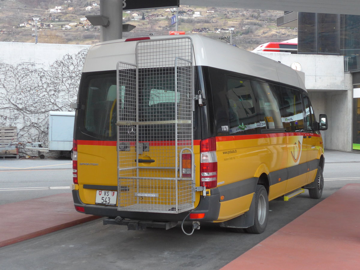 (201'922) - Autotour, Visp - VS 543 - Mercedes am 3. Mrz 2019 beim Bahnhof Visp