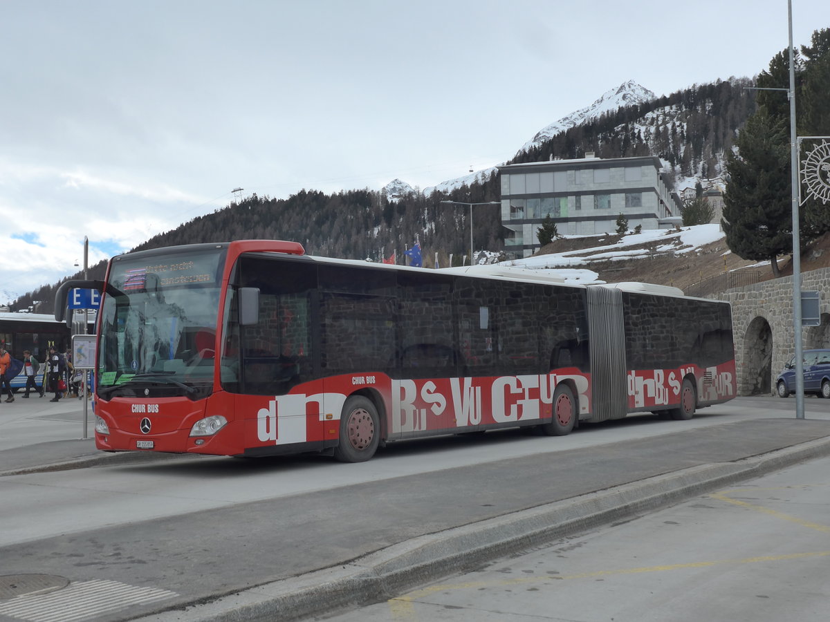 (202'106) - SBC Chur - Nr. 59/GR 155'859 - Mercedes am 10. Mrz 2019 beim Bahnhof St. Moritz