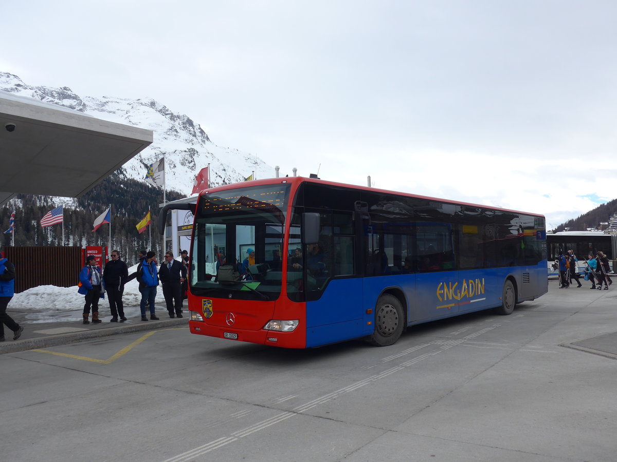 (202'107) - Chrisma, St. Moritz - GR 15'029 - Mercedes am 10. Mrz 2019 beim Bahnhof St. Moritz
