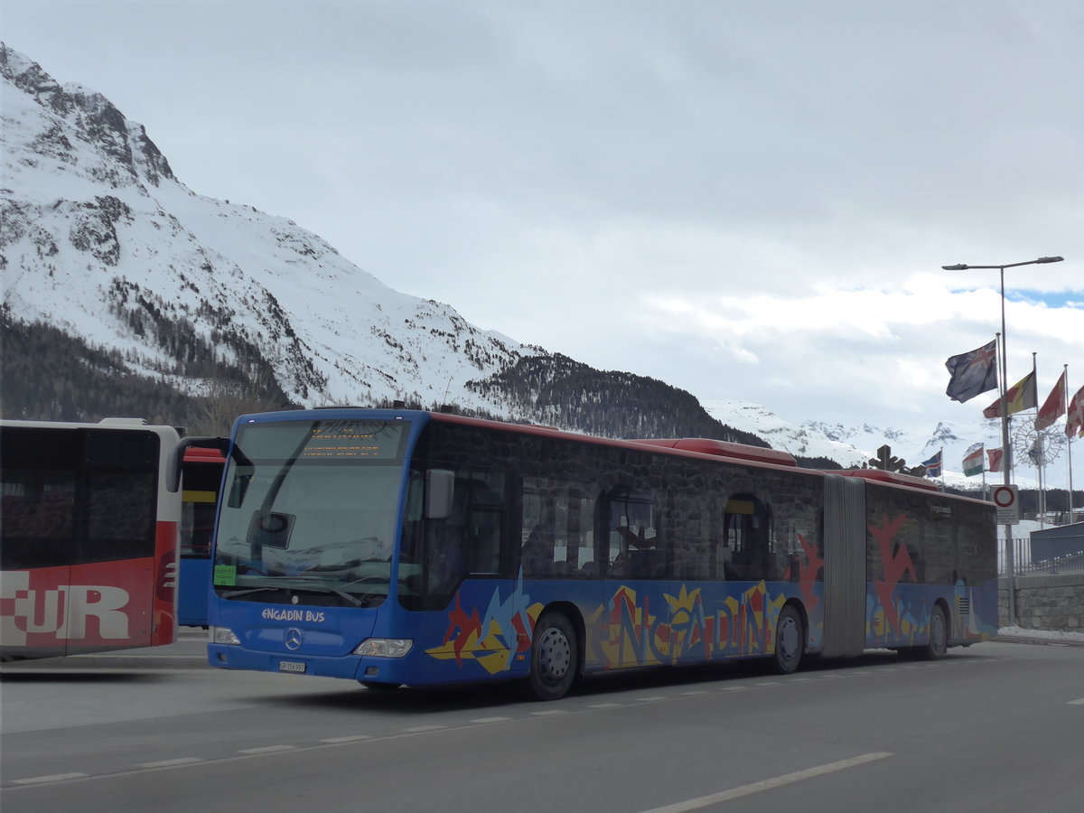 (202'127) - SBC Chur - Nr. 97/GR 156'997 - Mercedes am 10. Mrz 2019 beim Bahnhof St. Moritz 