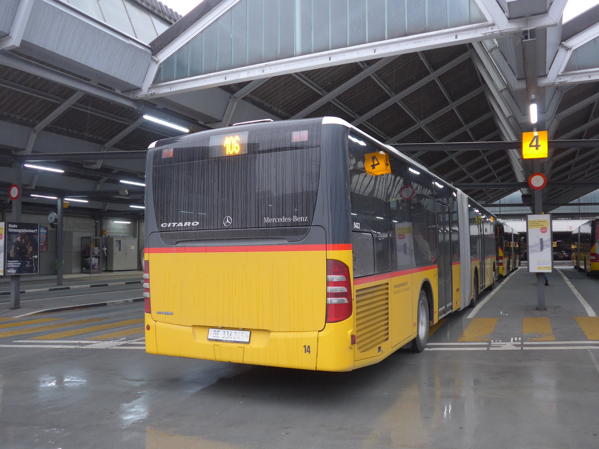 (202'145) - Steiner, Ortschwaben - Nr. 14/BE 336'245 - Mercedes am 11. Mrz 2019 in Bern, Postautostation