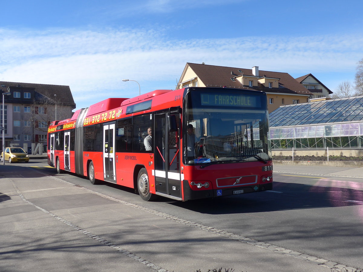 (202'327) - Bernmobil, Bern - Nr. 811/BE 612'811 - Volvo am 12. Mrz 2019 in Kniz, Weiermatt