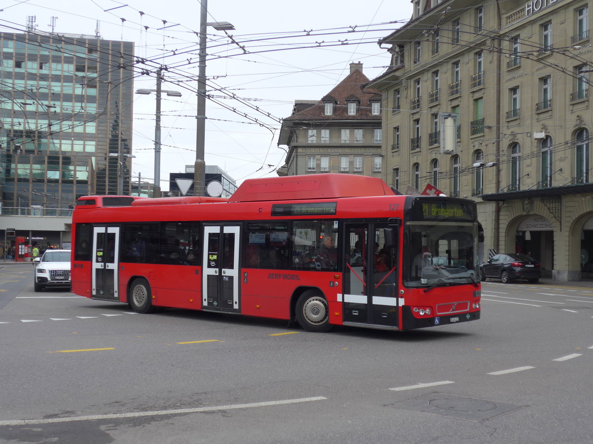 (202'361) - Bernmobil, Bern - Nr. 127/BE 624'127 - Volvo am 12. Mrz 2019 beim Bahnhof Bern