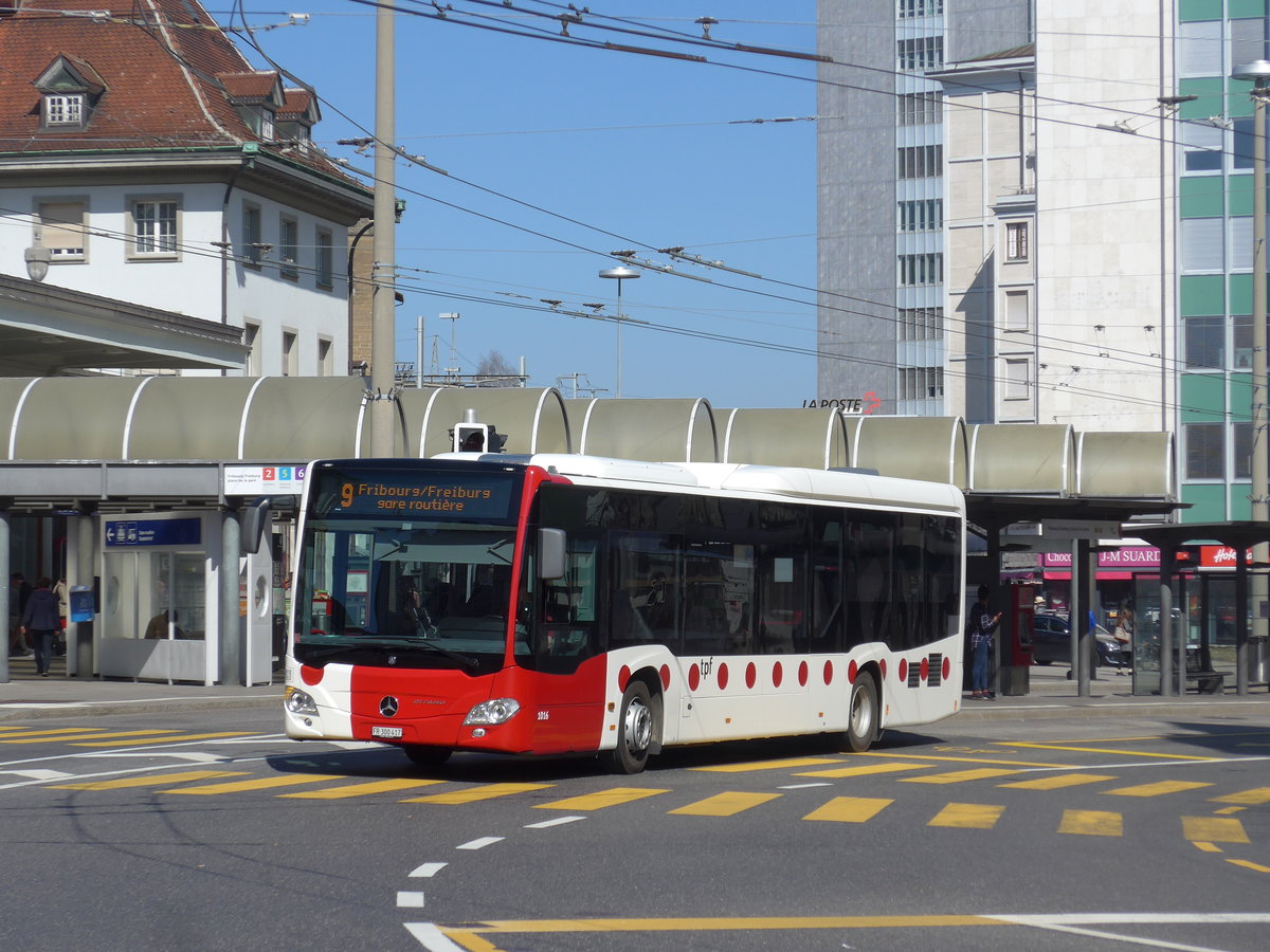(203'234) - TPF Fribourg - Nr. 1016/FR 300'417 - Mercedes am 24. Mrz 2019 beim Bahnhof Fribourg