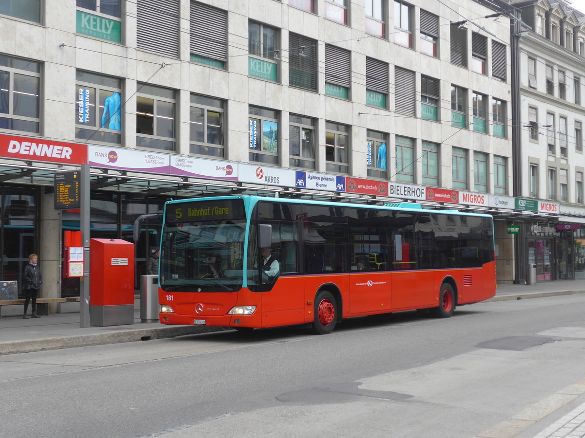 (203'668) - VB Biel - Nr. 181/BE 654'181 - Mercedes am 14. April 2019 in Biel, Guisanplatz