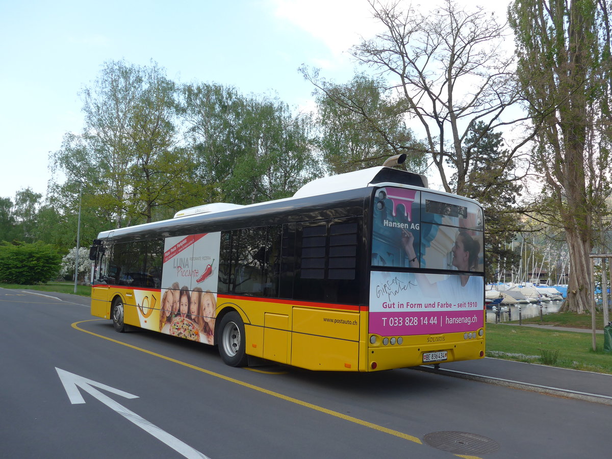 (204'561) - PostAuto Bern - BE 836'434 - Solaris (ex Nr. 581) am 30. April 2019 in Thun, Lachen