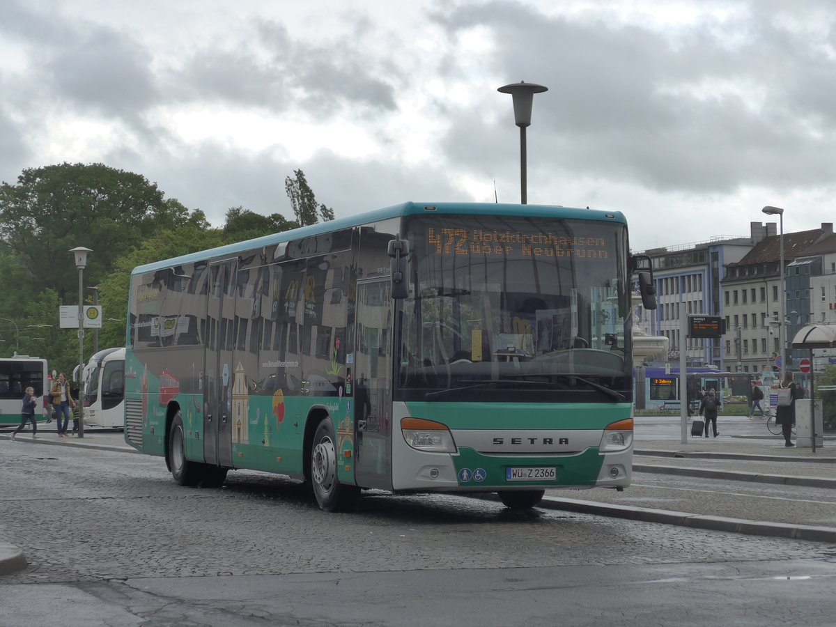 (204'681) - Ditterich, Helmstadt - W-Z 2366 - Setra am 9. Mai 2019 beim Bahnhof Wrzburg