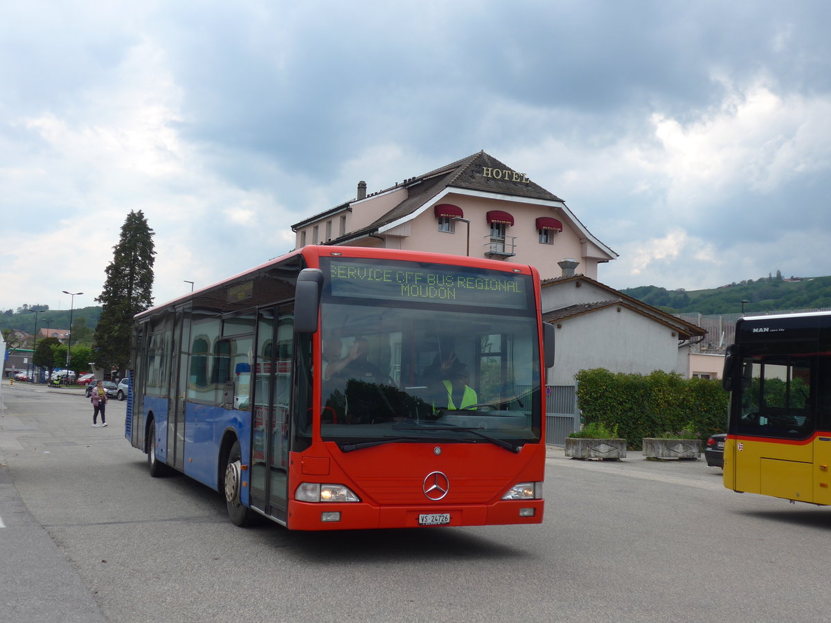 (205'449) - Lathion, Sion - Nr. 5/VS 24'726 - Mercedes (ex Chrisma, St. Moritz Nr. 1) am 25. Mai 2019 beim Bahnhof Moudon