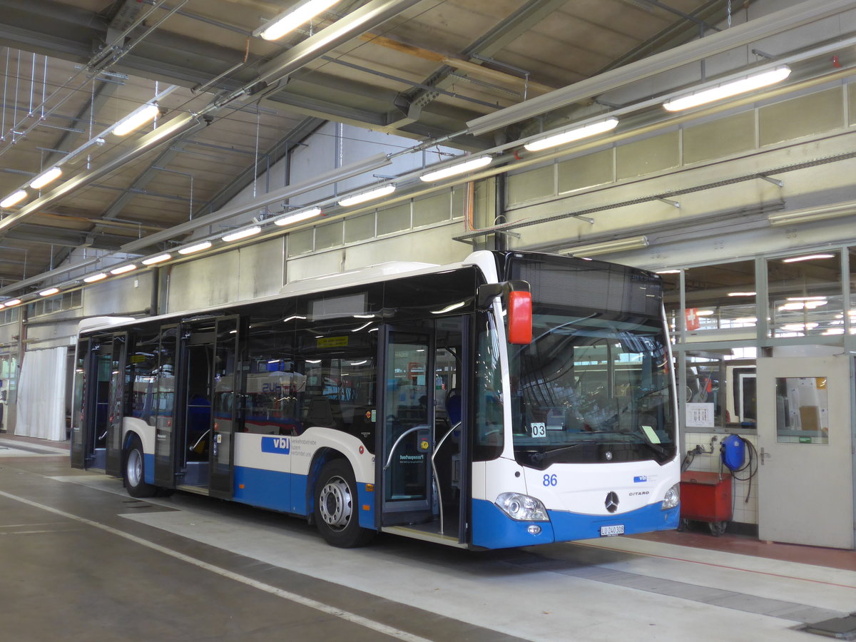 (206'496) - VBL Luzern - Nr. 86/LU 240'308 - Mercedes am 22. Juni 2019 in Luzern, Depot