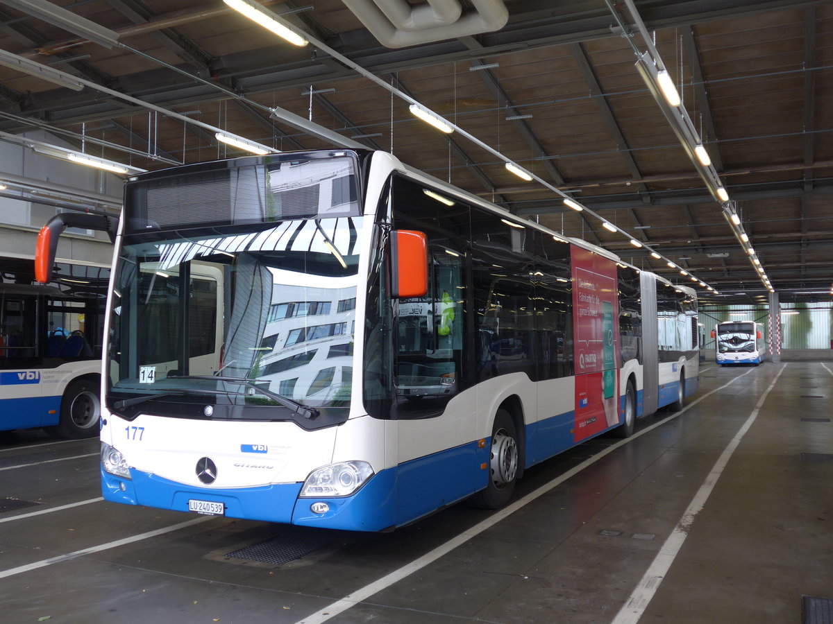 (206'541) - VBL Luzern - Nr. 177/LU 240'539 - Mercedes am 22. Juni 2019 in Luzern, Depot