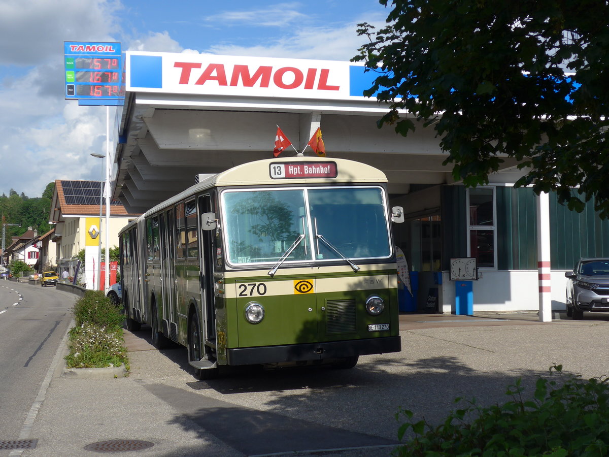(206'625) - SVB Bern (Bernmobil historique) - Nr. 270BE 113'270 - FBW/SWS-Gangloff am 22. Juni 2019 in Langnau, Sonnweg
