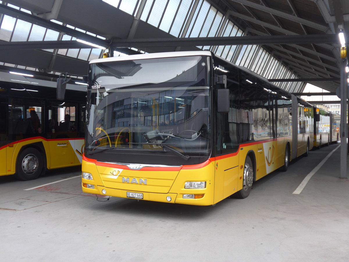 (206'628) - PostAuto Bern - Nr. 668/BE 827'668 - MAN am 22. Juni 2019 in Bern, Postautostation