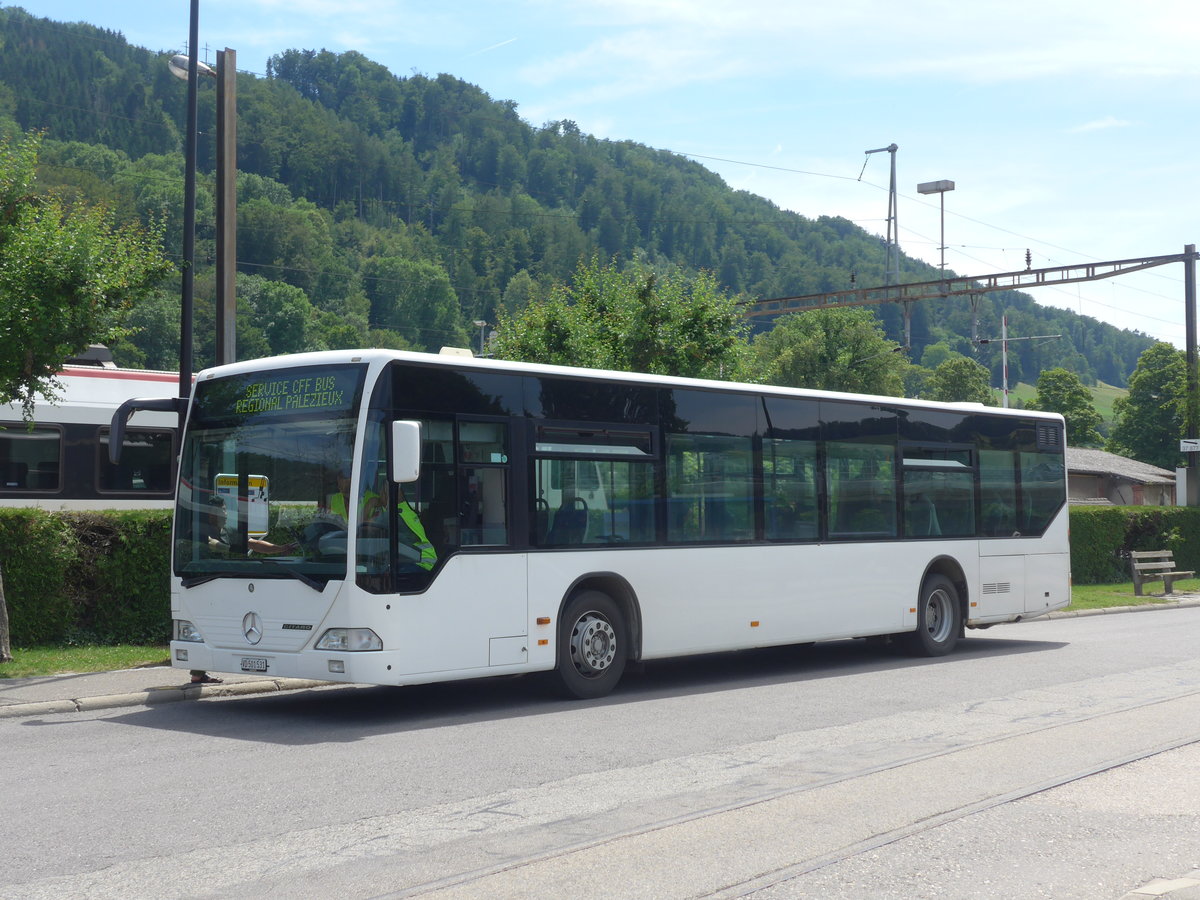(206'807) - Interbus, Yverdon - Nr. 65/VD 501'531 - Mercedes (ex ARCC Aubonne Nr. 10) am 24. Juni 2019 beim Bahnhof Moudon