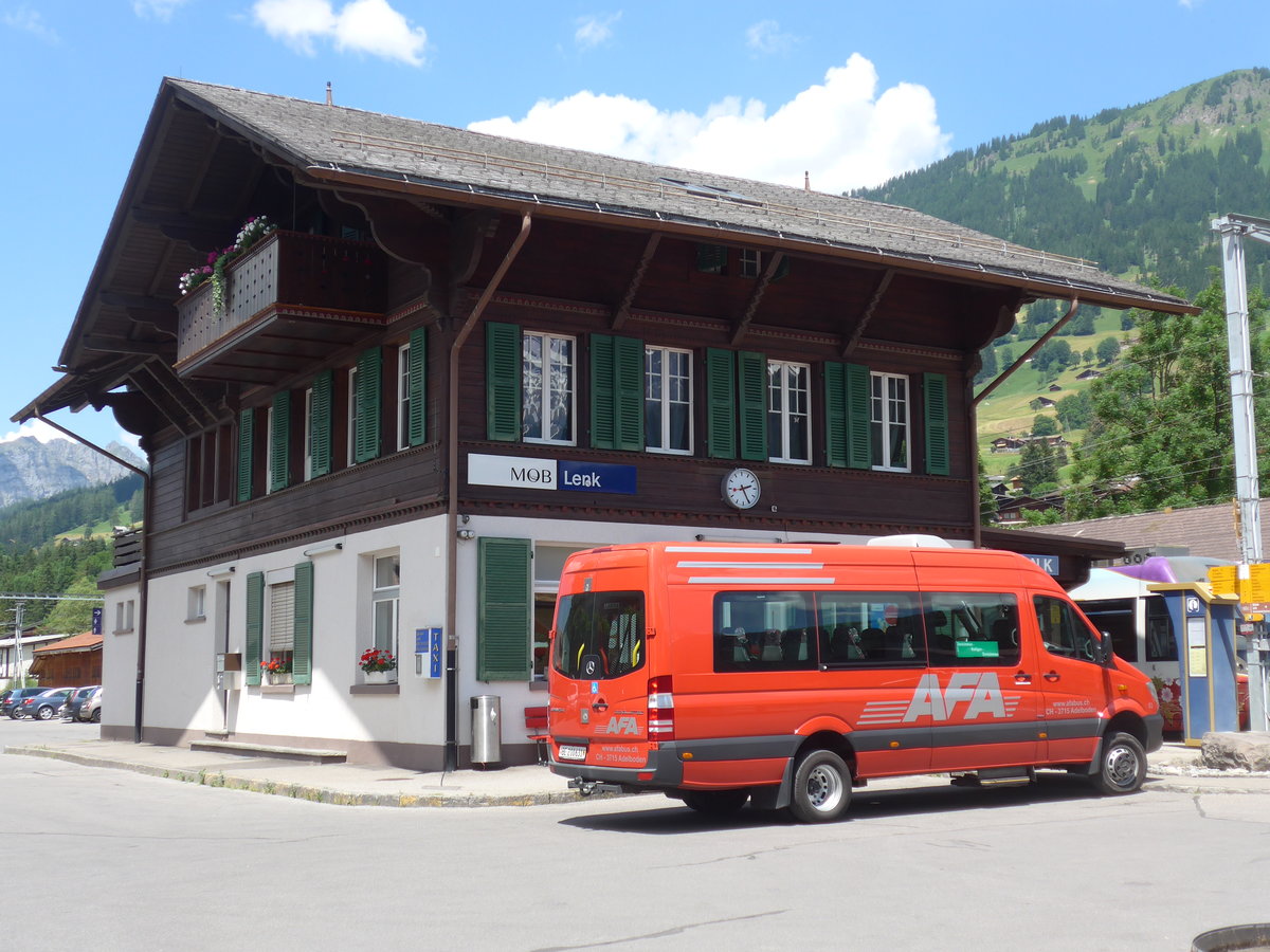 (206'929) - AFA Adelboden - Nr. 53/BE 201'631 - Mercedes am 1. Juli 2019 beim Bahnhof Lenk