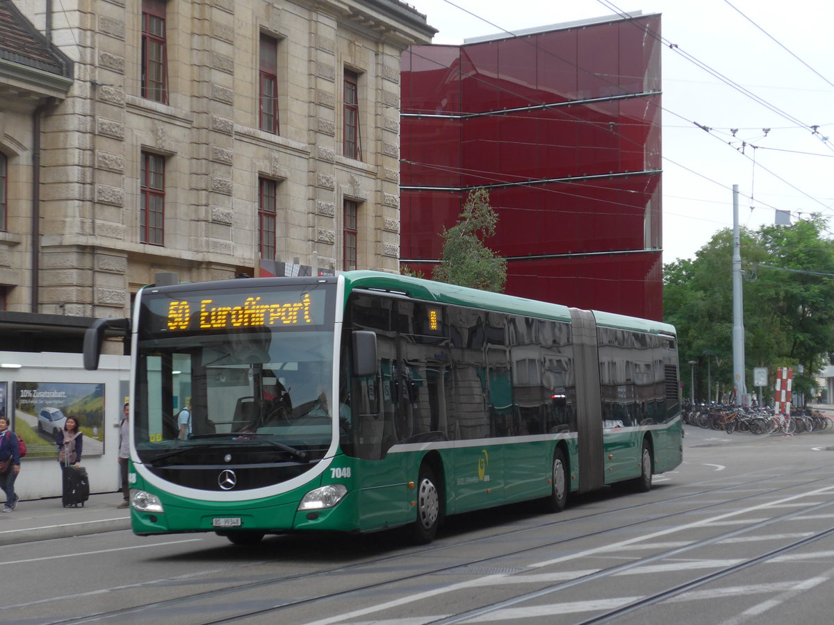 (207'425) - BVB Basel - Nr. 7048/BS 99'348 - Mercedes am 6. Juli 2019 beim Bahnhof Basel