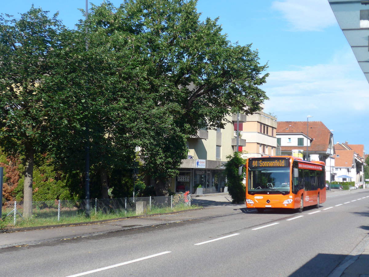(207'434) - RBS Worblaufen - Nr. 16/BE 297'016 - Mercedes am 7. Juli 2019 beim Bahnhof Gmligen