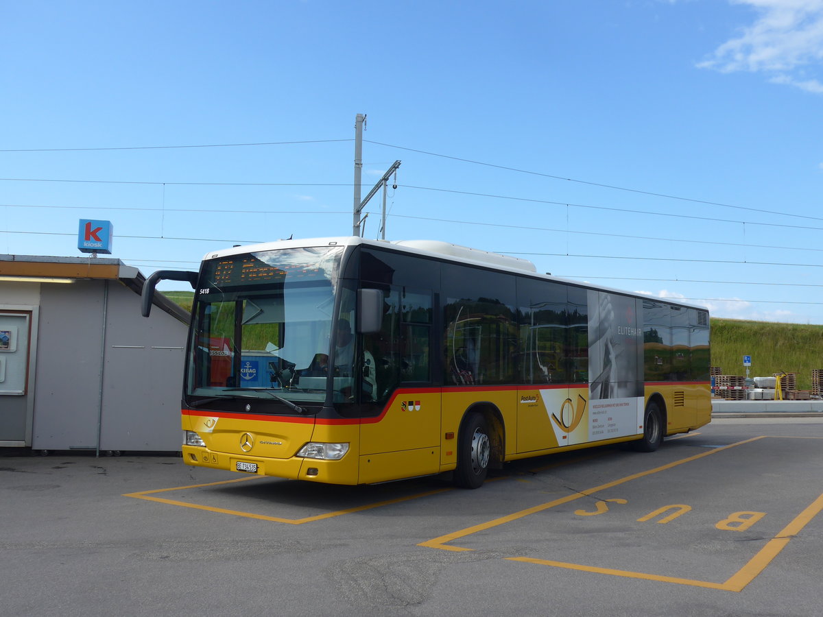 (207'439) - PostAuto Bern - Nr. 535/BE 734'535 - Mercedes am 7. Juli 2019 beim Bahnhof Biglen