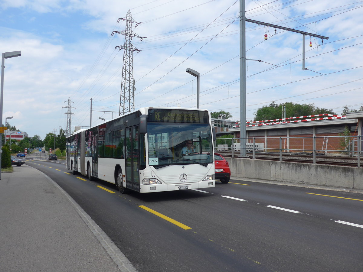 (207'601) - Welti-Furrer, Bassersdorf - Nr. 73/ZH 712'673 - Mercedes (ex Nr. 97) am 8. Juli 2019 beim Bahnhof Zollikofen