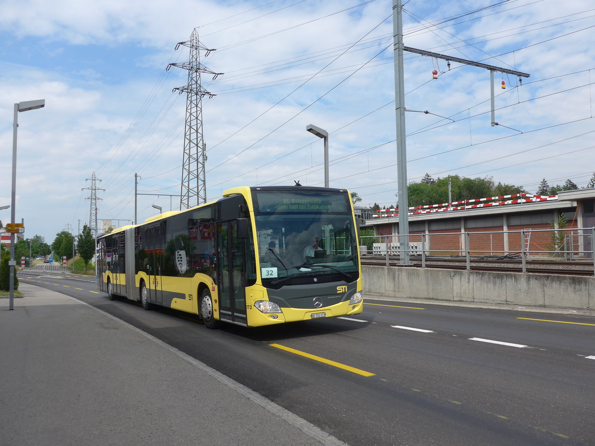 (207'602) - STI Thun - Nr. 173/BE 752'173 - Mercedes am 8. Juli 2019 beim Bahnhof Zollikofen