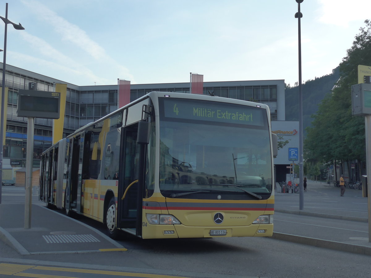 (207'983) - STI Thun - Nr. 134/BE 801'134 - Mercedes am 20. Juli 2019 beim Bahnhof Thun