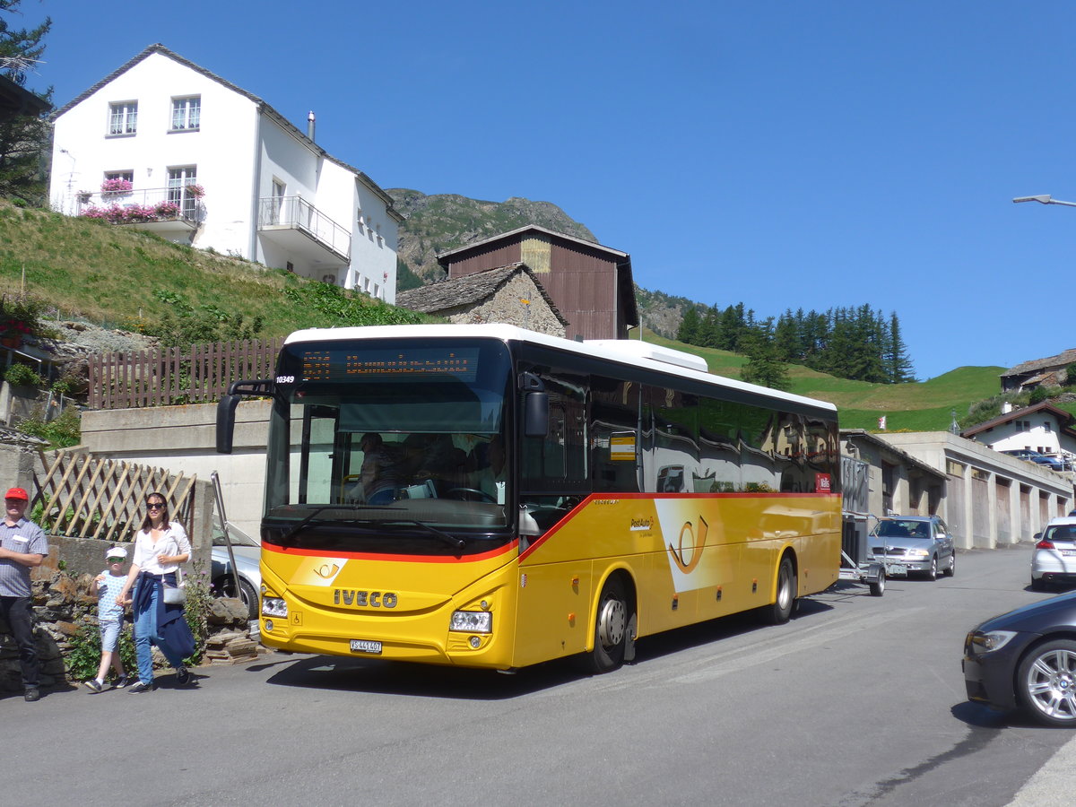 (208'329) - PostAuto Wallis - VS 441'407 - Iveco am 3. August 2019 in Simplon Dorf, Post